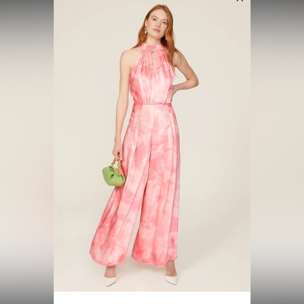 Ted Baker London TINSLEE Halter Neck Wide Leg Jumpsuit - size 2 (TED SIZE 0)